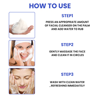 Nettoyant Visage Doux aux Acides Aminés - Lavant Moussant Hydratant pour Peaux Sensibles - Formule Non-Exfoliante au pH Équilibré OEM