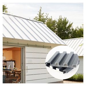 Paneles de Techo de Aluminio Corrugado con Aislamiento Térmico, Material de Tejas, Techo Ranurado de Aluminio, Lámina Sándwich de Poliuretano - Product Image 1