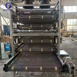 ระบบสายพานลำเลียงอาหารแบบตาข่ายลวดสแตนเลสไฟฟ้า สำหรับเครื่องทอดตอร์ติญ่า พร้อมระบบระบายความร้อน ราคาสำหรับอุตสาหกรรม - Product Image 2