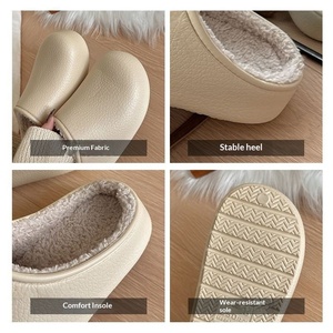 Chaussons d'hiver 2025 en coton chaud avec semelle EVA pour hommes et femmes, utilisation silencieuse sur sols en bois en intérieur - Product Image 4