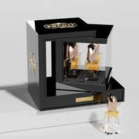 Boîte à parfum en bois de luxe de haute qualité de l'usine SHUOYI, logo personnalisé, matériau MDF noir, couleur personnalisable pour l'emballage cosmétique