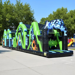 Grande Castello Gonfiabile con Pista a Ostacoli Rotante e Parete d'Arrampicata - Product Image 2