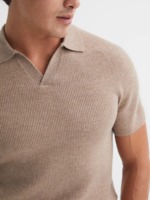 Pull en laine mérinos et cachemire mélangés, tricot sport, t-shirt polo à manches courtes en laine et cachemire pour homme
