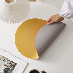 Manteles Individuales Ovalados de Estilo Nórdico, Color Sólido, PVC, Aislantes del Calor, para Mesa de Comedor - Product Image 2