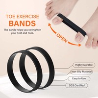 Kit de Rééducation du Pied avec Bande Élastique et Balle de Massage en Liège pour le Soulagement de la Douleur Plantaire, Support Orthopédique et Écarteur d'Orteil pour Hallux Valgus