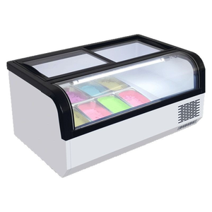 Congelatore da banco a raffreddamento diretto con vetro antiappannamento e luci LED, ideale per l'esposizione su tavolo di dessert surgelati e gelati - Product Image 5