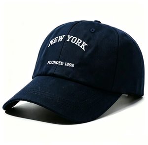 Casquette de baseball en sergé délavé style streetwear américain, brodée, souple et non structurée, couleur unie, décontractée, pour usage quotidien - Product Image 2