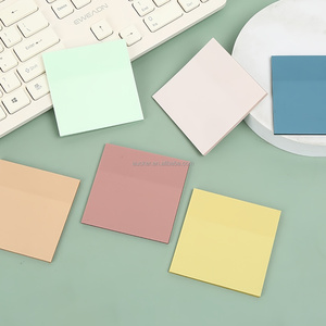 <span class=keywords><strong>12</strong></span> miếng trong suốt ghi chú dán 3x3 inch morandi màu 600 cái rõ ràng ghi chú dính không thấm nước tự dính mờ dính Pad - Product Image 1