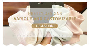 Satin grande cravate pour cheveux en queue de cheval Intestinal r tie ball head tout accessoire de cheveux assorti headflower - Product Image 6