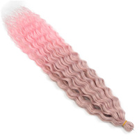 Ariel Curl dans les extensions de cheveux tressées synthétiques 22 pouces, extensions de cheveux ondulés synthétiques