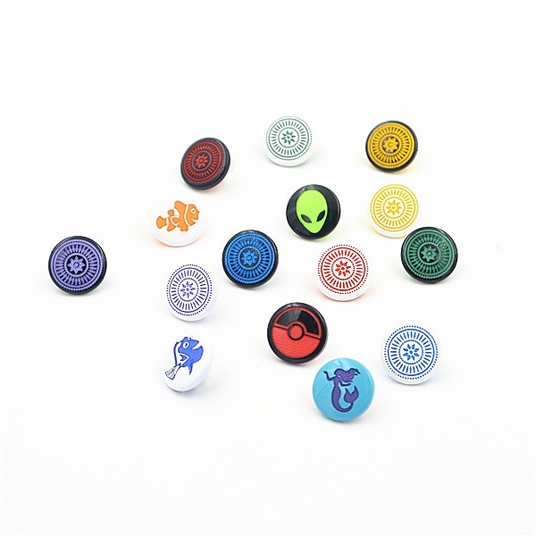Customized Logo Eco-Friendly Plastic Shank Engraved Laser Painted Snap Buttons
