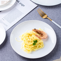 Assiettes en Porcelaine Fine Blanche de Qualité Supérieure, Directement de l'Usine, Plats Profonds en Céramique de 5 à 12 Pouces pour Hôtels, Banquets et Restaurants, Personnalisables avec Logo