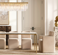 Lustre suspendu moderne de luxe, simple et créatif, éclairage LED pour hall d'hôtel moderne, lustre rectangulaire en cristal