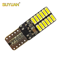 Yüksek parlaklık dayanıklı 12V 5W T10 4014-24SMD LED cips araba ampulü ile 50000 saat ömrü