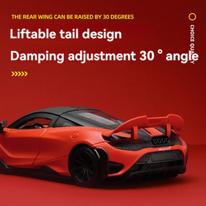Coche de Metal Fundido a Presión CCA, Modelo a Escala 1:24 del Superauto McLaren <span class=keywords><strong>765LT</strong></span> con Sonido y Luces, Puertas Abatibles, Decoración Coleccionable - Product Image 5