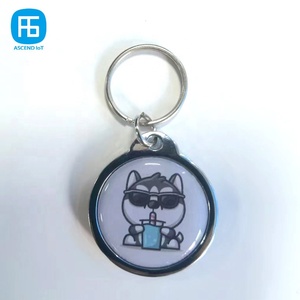 Logo personnalisé Variate QR <span class=keywords><strong>Code</strong></span> imprimé RFID NFC Tag porte-clés collier d'animaux porte-clés RFID avec anneau en métal pour chien chat identifier - Product Image 6