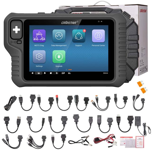 OBDSTAR MOTOMASTER Upgrade of MS80 Support CANFD DoIP IMMO Key Programming Mile-age Reset ECU Flasher Motorcycle Diagnostic Tool