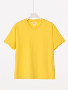 T-shirt unisexe 230g en coton pur épais, blanc pur, tendance, coupe ample, t-shirt vierge, vente en gros. - Product Image 5