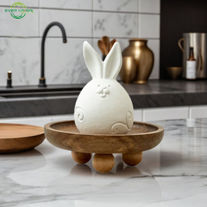 Plateau créatif pour bougies d'aromathérapie en bois, plateaux de rangement pour clés d'entrée - Product Image 3