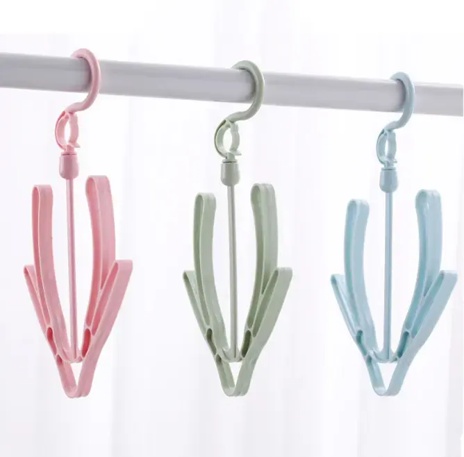 Fashion Simple Portable Double Hook Drying Windproof Multifunctional Household Plastic Shoe Hanger