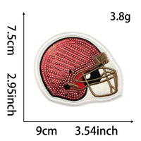 Patchs thermocollants à paillettes pour casques, badges accessoires vestimentaires DIY, en stock, vente en gros, personnalisation OEM disponible