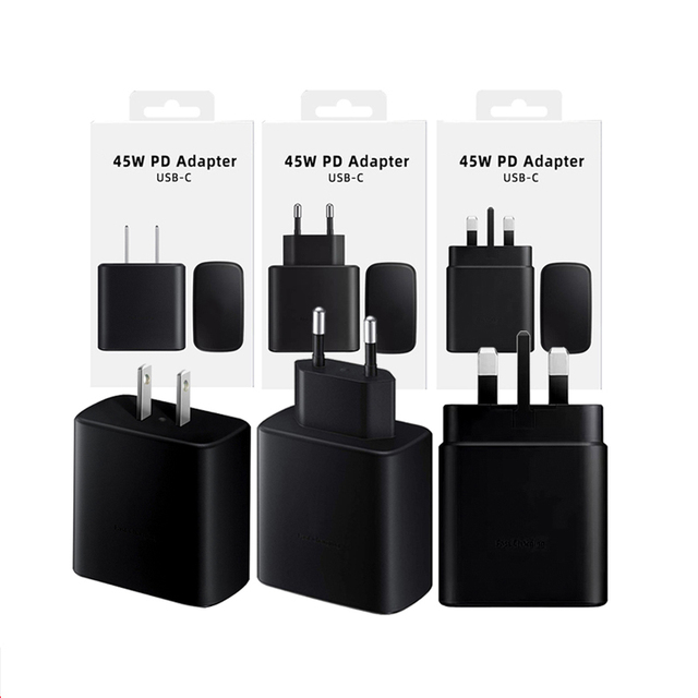 PD3.0 45W Super Fast Charger Adapter EU US UK Plug Travel Charger for Samsung S23/S24 45W Type-C Super Charger