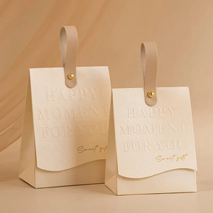 Hoge Kwaliteit Luxe Kraft Papieren Zakken Met Handvat Voor Bruiloften Snoep Koekjes Sieraden Verpakking Kleine Geschenkdoos - Product Image 5