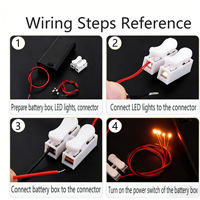 Lampu LED Kawat Multi-Warna Skala HO Skala N 0805 2.6g Miniatur Lampu Figur Diorama Lanskap Mini DIY Modifikasi