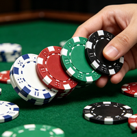 Jetons de jeu de table en plastique colorés, jetons ronds en plastique, jetons de poker personnalisés avec logo