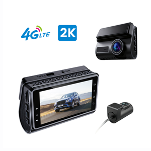 <span class=keywords><strong>Cam</strong></span>éra embarquée 4G LTE 3 pouces 2K+1080P avec double objectif avant/arrière, écran IPS, garantie 1 an, streaming en direct et enregistreur vidéo - Product Image 1