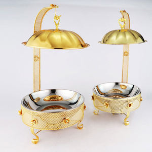 OULU OL-F9206 Calentador de Comida de Lujo de Acero Inoxidable con Diseño de Encaje Dorado, 6L/8L, <span class=keywords><strong>para</strong></span> Hoteles y Restaurantes - Product Image 1