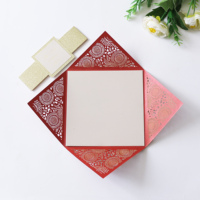 Invitations de mariage personnalisées découpées au Laser avec sceau et enveloppes à paillettes, cartes de vœux, vente en gros