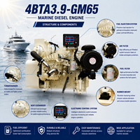 Moteur diesel marin turbocompressé SCDC Cums 4BTA3.9 Series 4BTA3.9-GM65 en ligne 1500 tr/min pour systèmes de bateaux de passagers et de travail