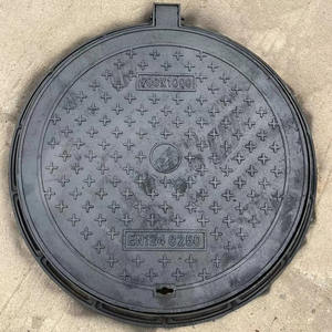 <span class=keywords><strong>Plaque</strong></span> de couvercle de regard d'égout et d'<span class=keywords><strong>eau</strong></span> de pluie pour camion lourd en <span class=keywords><strong>fonte</strong></span> ductile circulaire ZHENHAN, modèle D400, 400 * 500 mm - Product Image 3