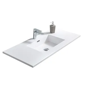 Évier de salle de bain moderne Long, Design personnalisé pièces, simple évier en résine
