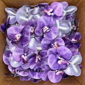 Flor Artificial de Phalaenopsis Hecha a Mano para Ceremonias, Decoración de Cabeza de Seda de Alta Calidad, Wind Lu Fu, Día de San Valentín - Product Image 1