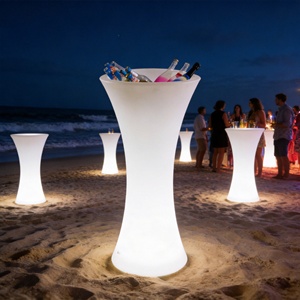 Lampe de sol LED lumineuse en forme de seau à glace, lumière décorative d'intérieur et d'extérieur pour pelouse, lampe de fête de plage, lampe pot de fleurs, lampe de table - Product Image 2
