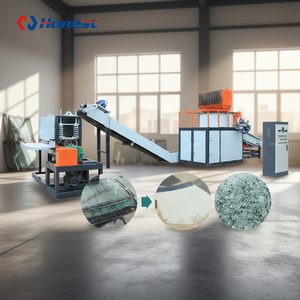 Machine de recyclage du verre feuilleté industriel pour la séparation du film PVB des pare-brise et la transformation en poudre de verre - Product Image 1
