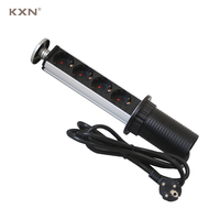 Avrupa alman standart Pop up prizler 3 yolları 2 USB şarj ile gizli masa kaldırma soketi