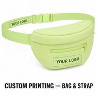 Sac banane personnalisé, sac bandoulière, sac de taille, sac ceinture en néoprène, avec logo personnalisé, vente en gros, fabricant OEM, imperméable