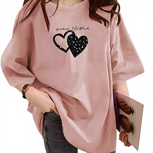 Hardhoodi Interination Plus Size Women's <b>Patchwork</b> Anti-Wrinkle O-Neck Pullover Short Sleeve 100% Cotton Casual Summer Knit Tee - Product Image 1