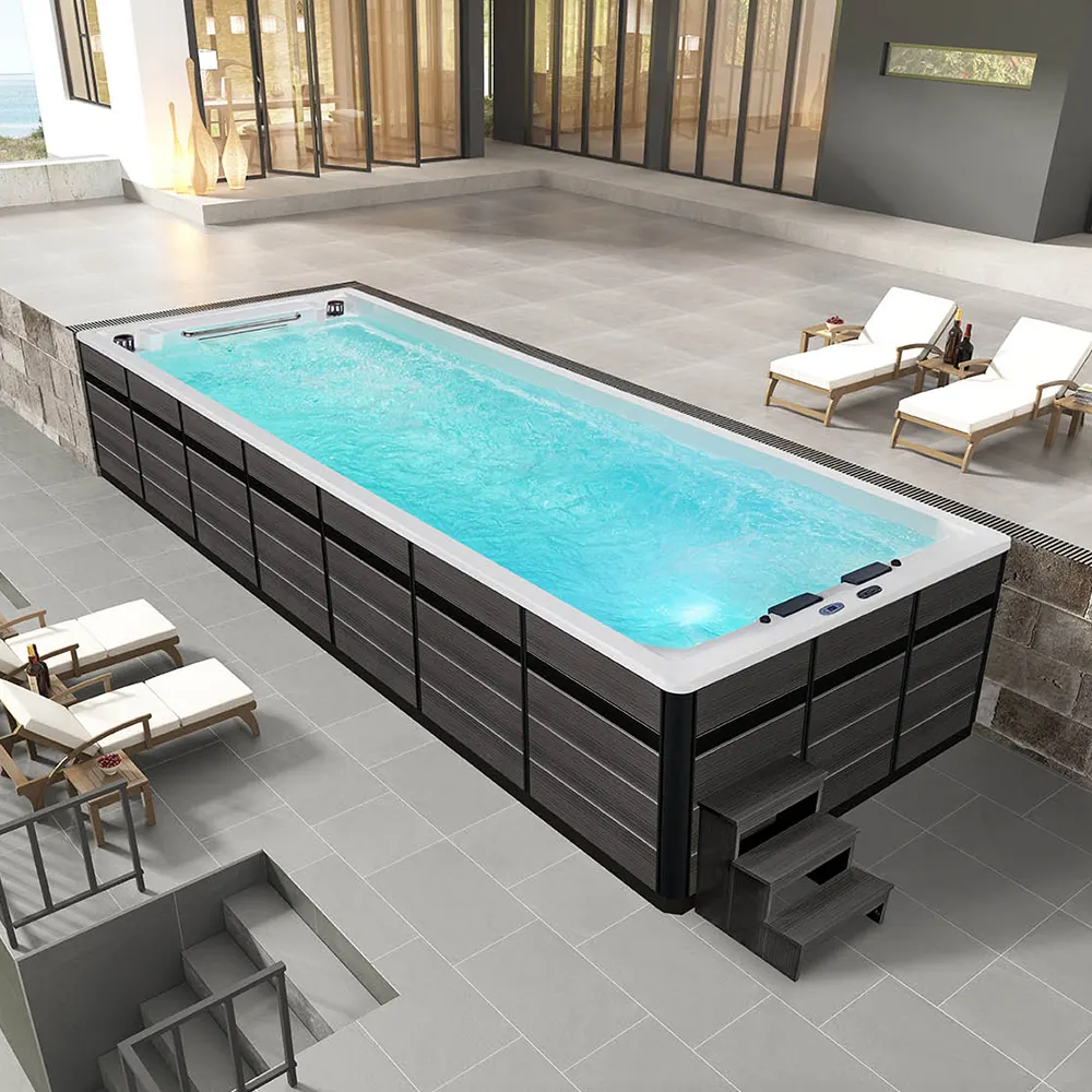 wholesale fiberglass swimming pools large outdoor hot tub mini rectangular swim spa pool acrylic swimming pool outdoor