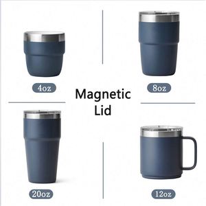 Custom Logo 8oz Espresso Stainless Steel Tumbler Vacuum Insulated Travel <b>Coffee</b> Cup Party Shot Glass Stackable 8oz Cup - Product Image 4