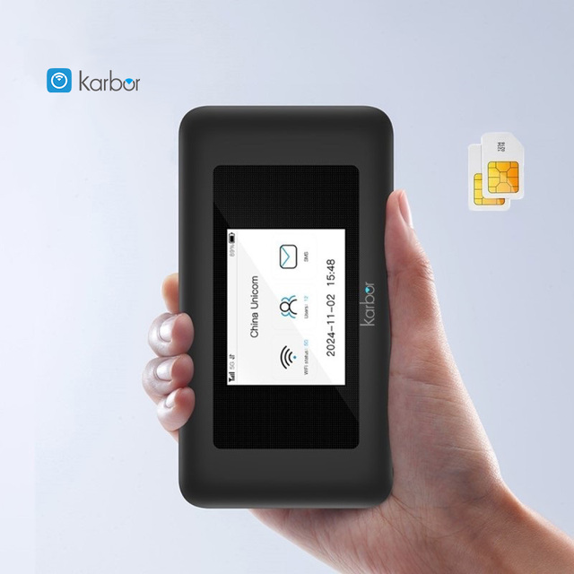Karbor Pocket WiFi 5G Router for Mobile & SOHO Use with SIM Card Slot 5000mAh Battery 2GB/32GB up to 1200Mbps
