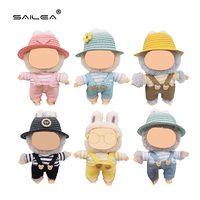 SAILEA Labu - Ensemble de vêtements de poupée en peluche - Designer de mode - 17 cm/15 cm - Multicolore - Impression de logo personnalisable - Excellent pour les jouets d'enfants