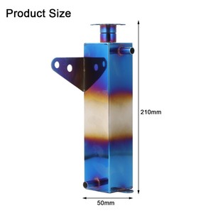 Réservoir d'eau auxiliaire en aluminium, rond ou carré, universel pour la mise à niveau du système de refroidissement de voiture - Product Image 2