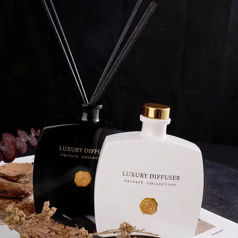 Luxury fragrance diffuser gift set customized glass reed diffuser