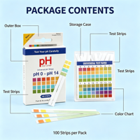 Tiras Indicadoras de pH de Alta Precisión de 0 a 14, Papel de Prueba de pH Multiusos para Calidad del Agua y Cosméticos, Venta al Por Mayor OEM
