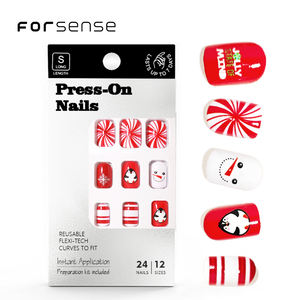 Forsense rouge mignon presse courte sur les <span class=keywords><strong>ongles</strong></span> avec conception <span class=keywords><strong>faux</strong></span> <span class=keywords><strong>ongles</strong></span> <span class=keywords><strong>kawaii</strong></span> gros dessin animé <span class=keywords><strong>faux</strong></span> <span class=keywords><strong>ongles</strong></span> artificiels pour les filles - Product Image 1