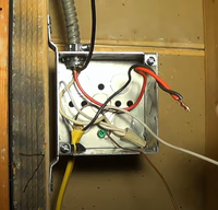 Boîte électrique métallique carrée de 4 pouces 52171W-FS avec support CV